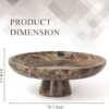 Natural Marble Fruit Bowl, Pedestal Bowl,Brown