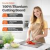 Titanium Cutting Board Set of 3, SGS Lab Tested Double-Sided Chopping Board