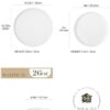 MALACASA 24-Piece Dinnerware Set for 8, White Porcelain Dishes