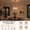 14.2 Inch Gold Chandeliers for Dining Room, Adjustable Height