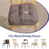 IASEAHK Memory Foam Dining Chair Cushions, Beige, 16.5"x16.5"x3.5"
