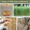 24" Rattan Chandelier for Dining Room, Large Boho Pendant Light