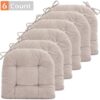 GYALAPERI Chair Cushions for Dining Chairs Set of 6, Tufted Chair Pads