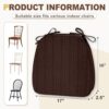 downluxe Waterproof Non-Slip Dining Chair Cushions for Comfort (6-P…