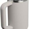 Stanley Quencher ProTour in Ash sitting in a car cup holder to show narrow base fit