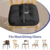 IASEAHK Memory Foam Dining Chair Cushions, Beige, 16.5"x16.5"x3.5"