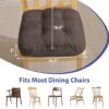 IASEAHK Memory Foam Dining Chair Cushions, Beige, 16.5"x16.5"x3.5"