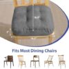 IASEAHK Memory Foam Dining Chair Cushions, Beige, 16.5"x16.5"x3.5"