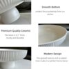 11" Ceramic Fruit Bowl for Kitchen Counter, White