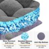 MAGIC ELEPHANT Chair Cushions for Dining Chair, Shredded Memory Foam Kitchen Chair Cushions Set of 4, Non-Slip Thick Dinning Room Chair Pads Seat Cushions, 15.5" x 15.5" x 4" (Grey)