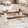 Tribesigns Farmhouse 47" Small Apartment Dining Table Set: Cozy, Co…