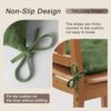 6 Pack Chair Cushions for Dining Chairs 15.5"x15.5" Green