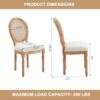 French Country Dining Chairs, Upholstered Dining Chairs Set of 4