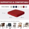 Goodgoods 20x20 Patio Chair Cushions Set of 4, 35D Foam, Chili