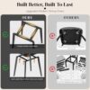 Modern Dining Chairs Set of 4, PU Leather Dining Room Chairs, Upholstered Kitchen Chairs with Ergonomic Backrest & Sturdy Metal Legs, Perfect for Dining Room, Living Room, Brown