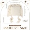 4 Pcs Ruffle Chair Cushions Cover 17.5''x17.5''