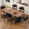 Dining Chairs Set of 4, Mid-Century Modern Kitchen Chairs, Black