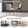 4 Pieces Dining Chairs, Modern Dining Room Chairs for Dining Room, Living Room, Bedroom, Set of 4 Kitchen Chair with Metal Legs, Dinner Chairs Only