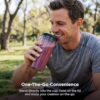 Professional kitchen setup featuring the compact 900-watt Ninja personal blender for smoothies.
