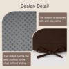 Windsor Chair Cushions for Dining Chairs Set of 4 16.5"x15.5" Brown