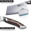 Professional chef using the HOSHANHO 7 inch Chinese cleaver for delicate fish preparation.