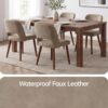 Usaint Wooden Dining Chairs Set of 4, Upholstered Kitchen Chairs, Taup