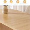 63-79 Inch Extendable Dining Table for 4-8 Oval Wood with Fluted Base