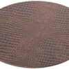 Round Placemats Set (Pack of 4) Recycled Leather Table Mats 15 inches, Kitchen Dining Table Decor by Nikalaz (Crockodile)