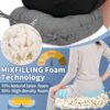 BUYUE 2-in-1 Chair Cushion for Dining Chair – Detachable Double-Layer, Use as 2 Seat Pads or 1 Extra-Thick Pad, Latex Foam, Non-Slip, Dark Grey