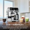 The Ninja Luxe Cafe Pro display showing grind size recommendations from the Barista Assist Technology.
