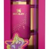 Top-down view of the Stanley Barbie tumbler lid and straw assembly in the Superstar design.