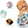 Small dog using the slow feeder puzzle toy to encourage slower, healthier digestion