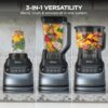 Ninja kitchen system single-serve cup with spout lid, perfect for blending smoothies on the go.