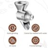 Components of the die-cast aluminum grain mill attachment for KitchenAid