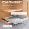 Top-down view showing the adjustable width mechanism of the Seinloes pull-out shelf for kitchen storage