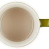 A top-down view of the 14 oz. Le Creuset stoneware mug showing the generous capacity for tea or soup.