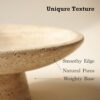 Heavyweight solid natural stone bowl displaying decorative beads