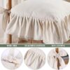 French country elegant beige seat pad styled on a wooden kitchen chair