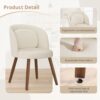 LUE BONA Dining Chairs Set of 6 with Lumbar Support, Linen Color