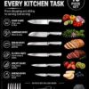 Astercook kitchen knife set displaying the full collection including steak knives and shears