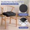 IASEAHK Memory Foam Dining Chair Cushions, Beige, 16.5"x16.5"x3.5"