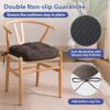 IASEAHK Memory Foam Dining Chair Cushions, Beige, 16.5"x16.5"x3.5"
