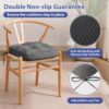 IASEAHK Memory Foam Dining Chair Cushions, Beige, 16.5"x16.5"x3.5"