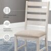 Signature Design by Ashley Skempton Farmhouse Dining Chairs Set of 2, White