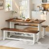 Tribesigns Farmhouse 47" Small Apartment Dining Table Set: Cozy, Co…