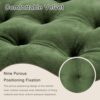 6 Pack Chair Cushions for Dining Chairs 15.5"x15.5" Green