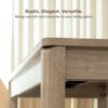 Farmhouse Dining Table for 6, Rectangle Dining Table, Kitchen Table Oak