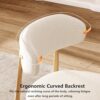 Dining Chairs Set of 2, Upholstered Kitchen Chair with Backrest
