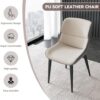4 Pieces Dining Chairs, Modern Dining Room Chairs for Dining Room, Living Room, Bedroom, Set of 4 Kitchen Chair with Metal Legs, Dinner Chairs Only