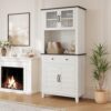 Garvee 72 in Tall Kitchen Pantry Cabinet, White